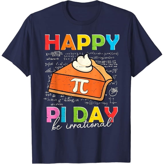 Happy Pi Day Pie Math Teacher 3 14 Pi Symbol Unisex Design T-Shirt ...