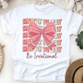 thumbnail image 1 of Happy Pi Day Shirt Cute Be Irrational Math Teacher Tee Pastel Pink Bow Gift, White, Size S, 1 of 6