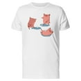 thumbnail image 1 of Happy Pigs Playing In Puddles Tee Men's -Image by Shutterstock, 1 of 2