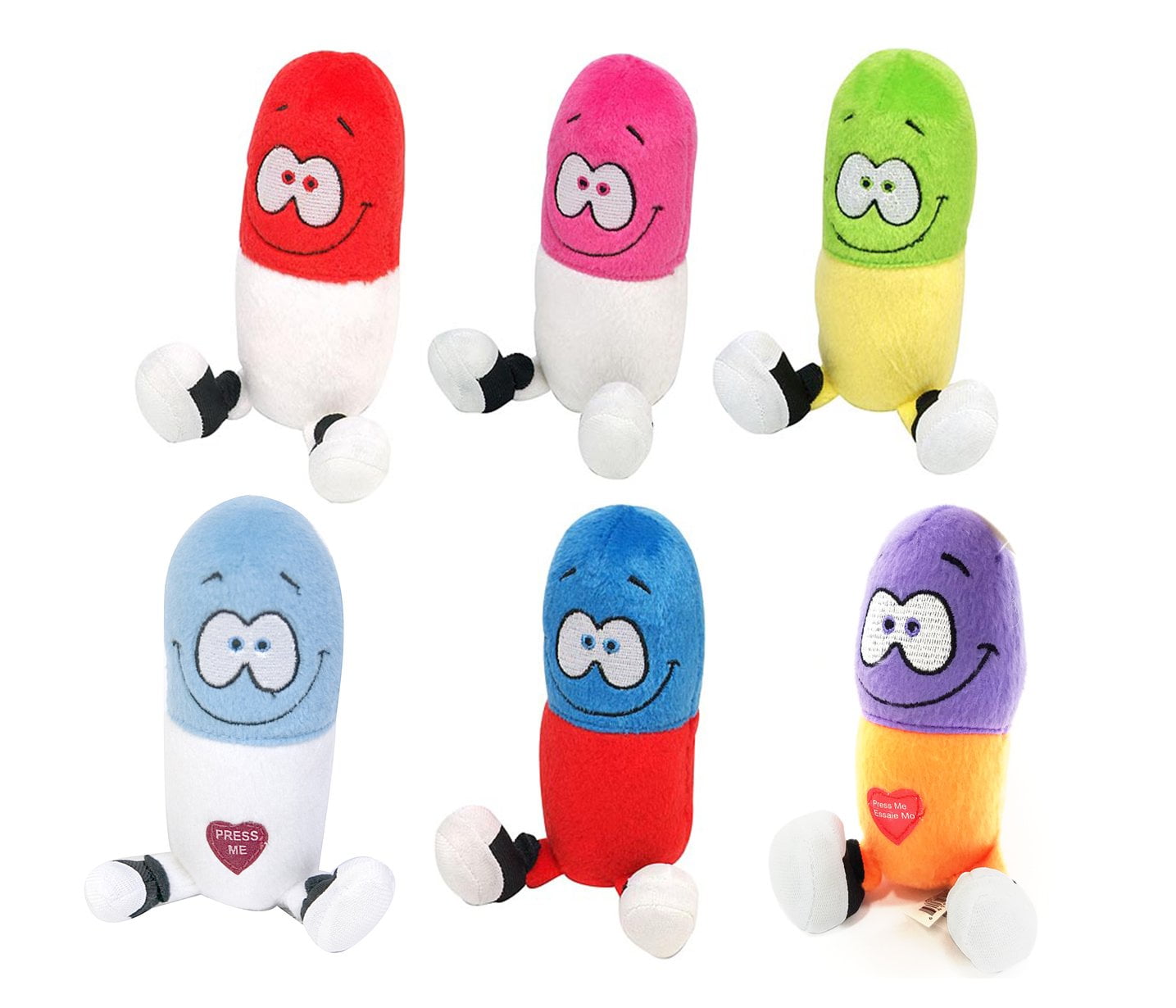 Happy Pill Giggling Plush 6-Pack|Six-Pack of Happy Pill Giggling Plush