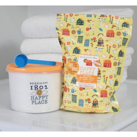 Happy Place 300-Load Goat Milk Laundry Soap with Storage Tub