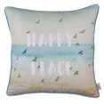 thumbnail image 1 of Happy Place Beach Quote Decorative Throw Pillow, 1 of 6