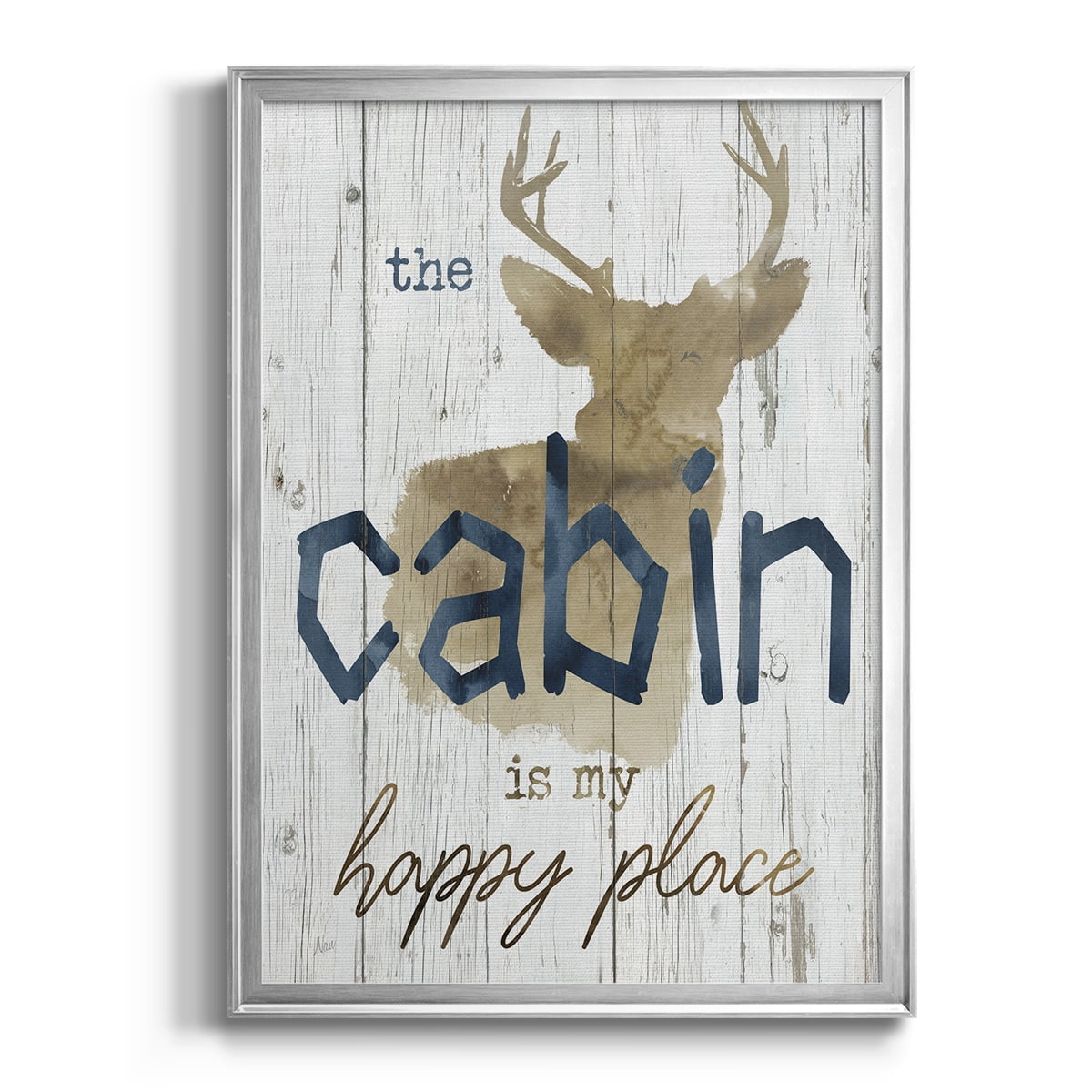 Happy Place Cabin Premium Classic Framed Print - Ready to Hang
