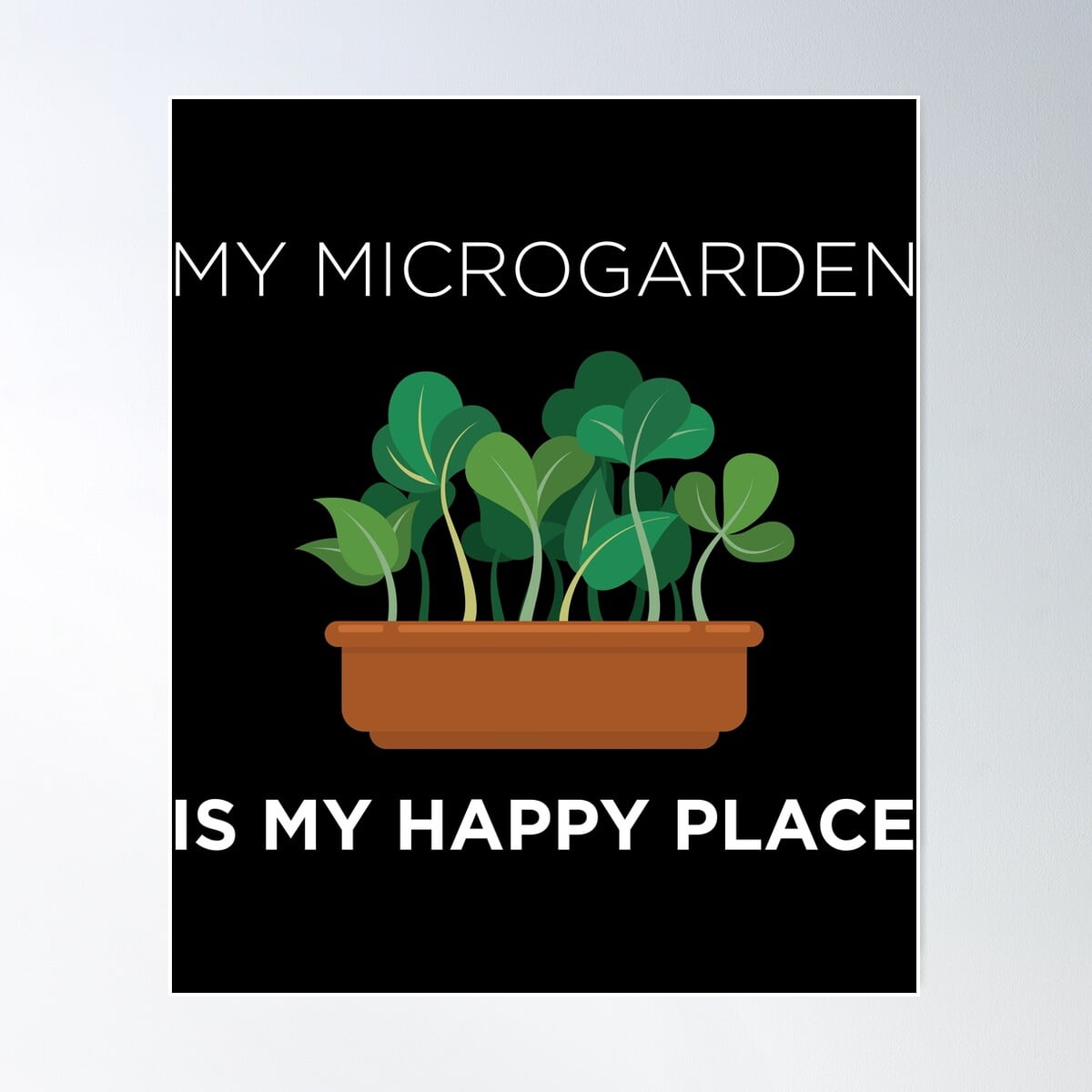 Happy Place Microgarden Microgreens Product Poster Wall Art, Modern ...