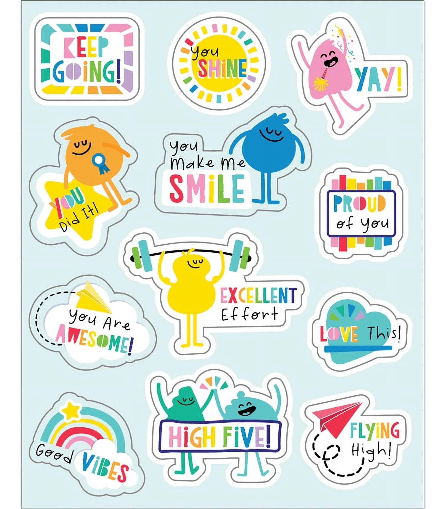 Happy Place Motivators Motivational Stickers, Pack of 72 | Bundle of 2 Packs