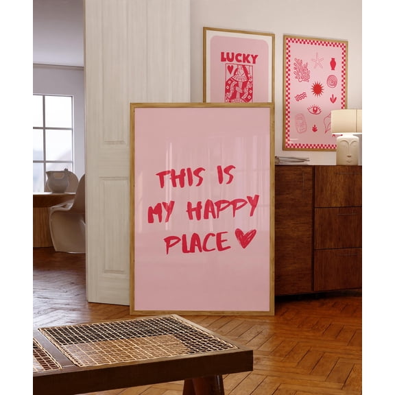 This Is My Happy Place Print Print, Home Quote Wall Art, House Rules List Wall Art, Trendy Quote Print, Quote Wall Art Print Home Decor #863, Unframed Poster Size 24x36