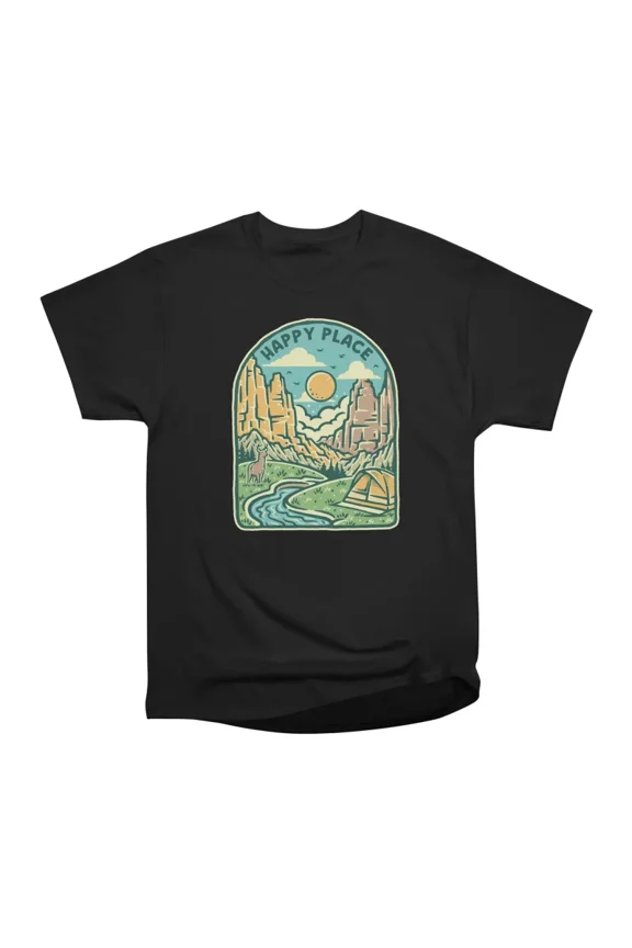 Happy Place T-Shirt Tee Gift For Him Merch For Her Apparel For Friend 1