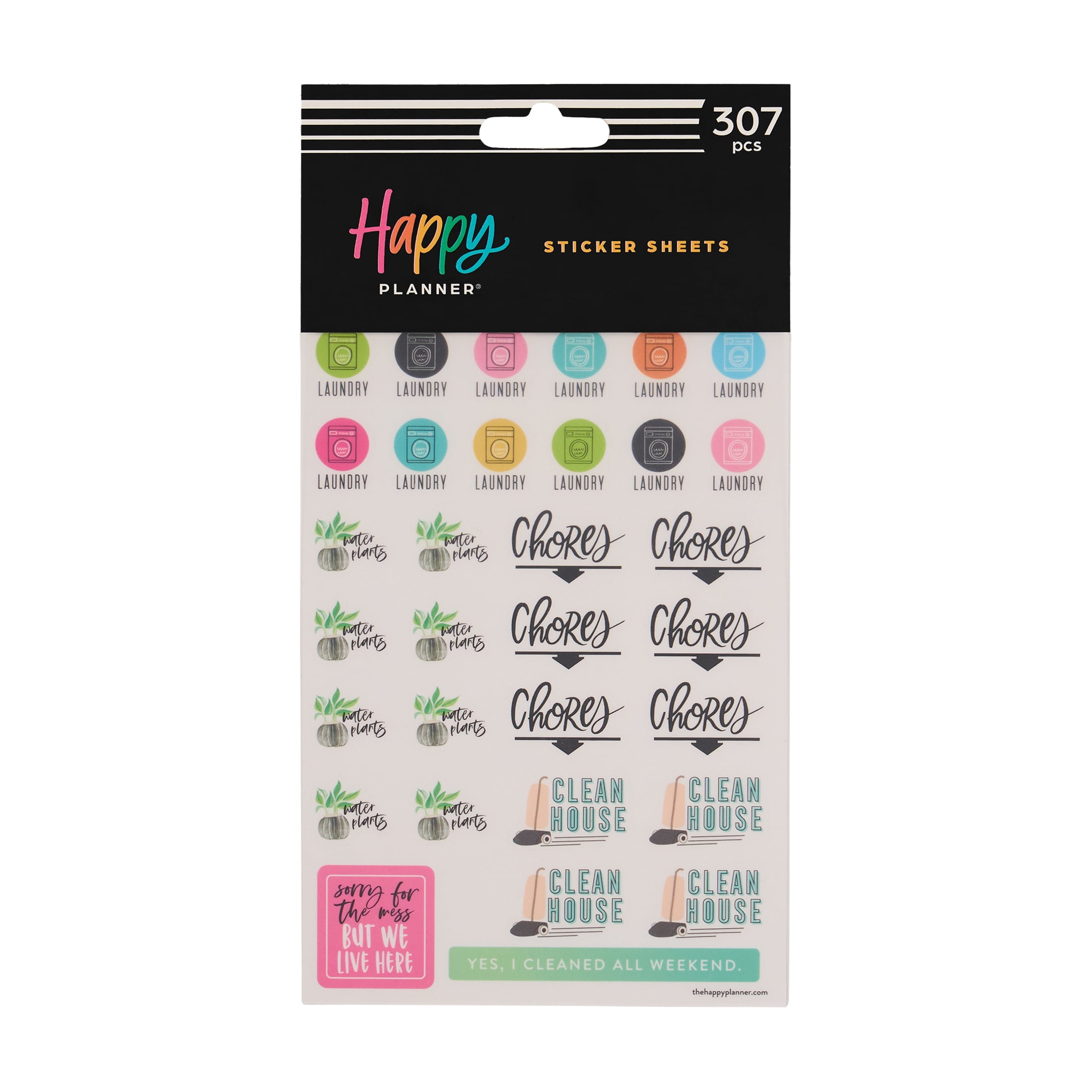Happy Planner, 10 Sheet Sticker Pack, Everyday Theme, 307 Stickers