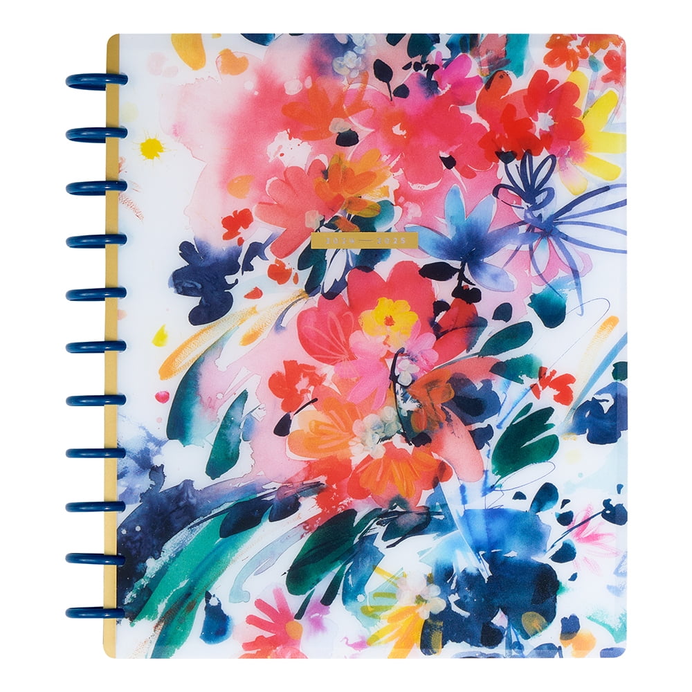 Happy Planner 12Month Academic Calendar, July 2024June 2025, Teacher Layout, Garden Theme, 8.5