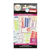 Happy Planner Sticker Pack, 30 Sheet Value, Essential Boxes & Borders, 831 Planner Stickers Total