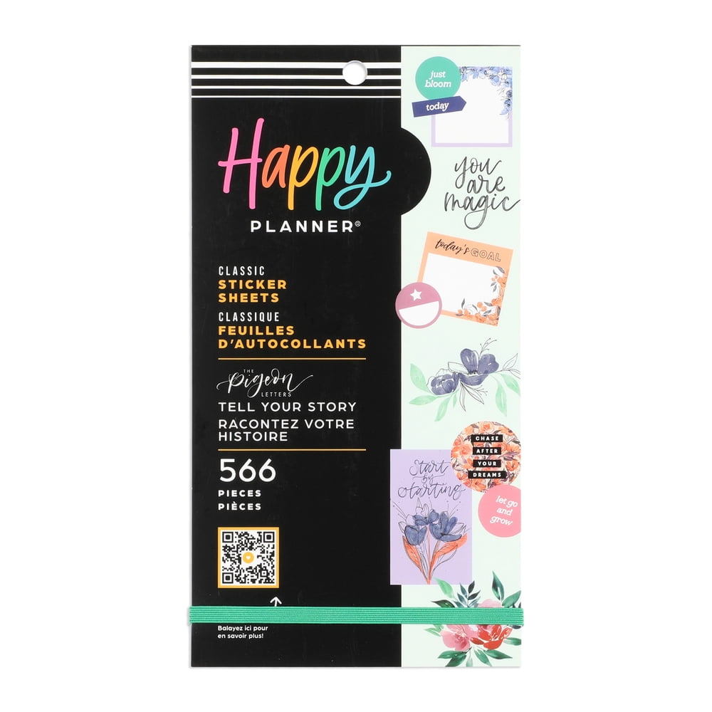 Happy Planner 30 Sheet Value Sticker Pack, Peggy Dean, 556 Stickers Total
