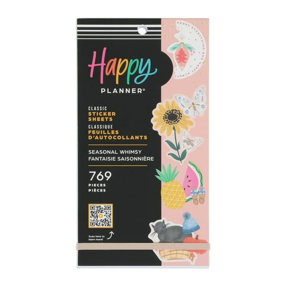 Happy Planner 30 Sheet Value Sticker Pack, Seasonal Whimsy Theme, 769 Stickers Total