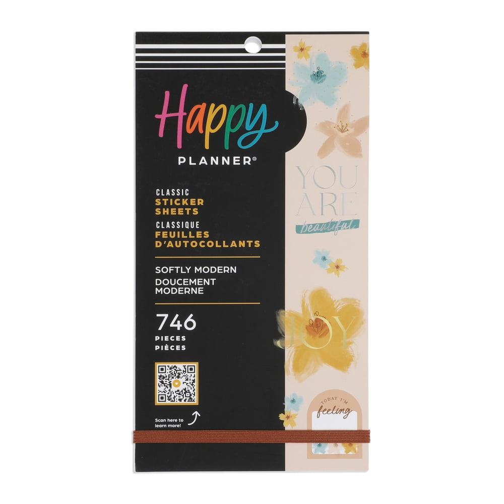 Happy Planner 30 Sheet Value Sticker Pack, Softly Modern Theme, 746