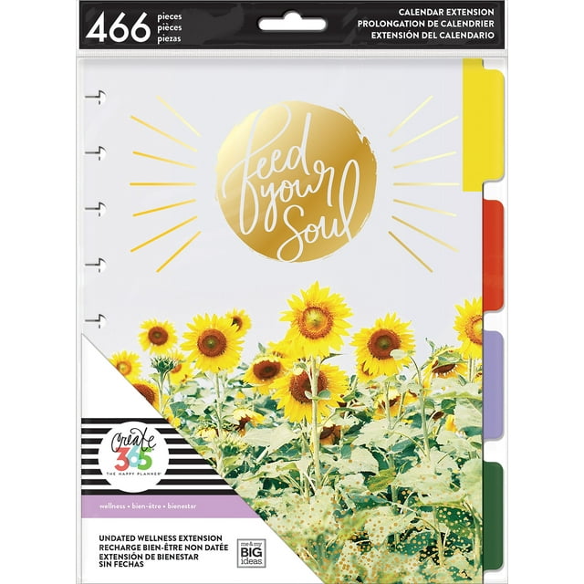 Happy Planner 6Month Undated Medium Planner Extension PackWellness