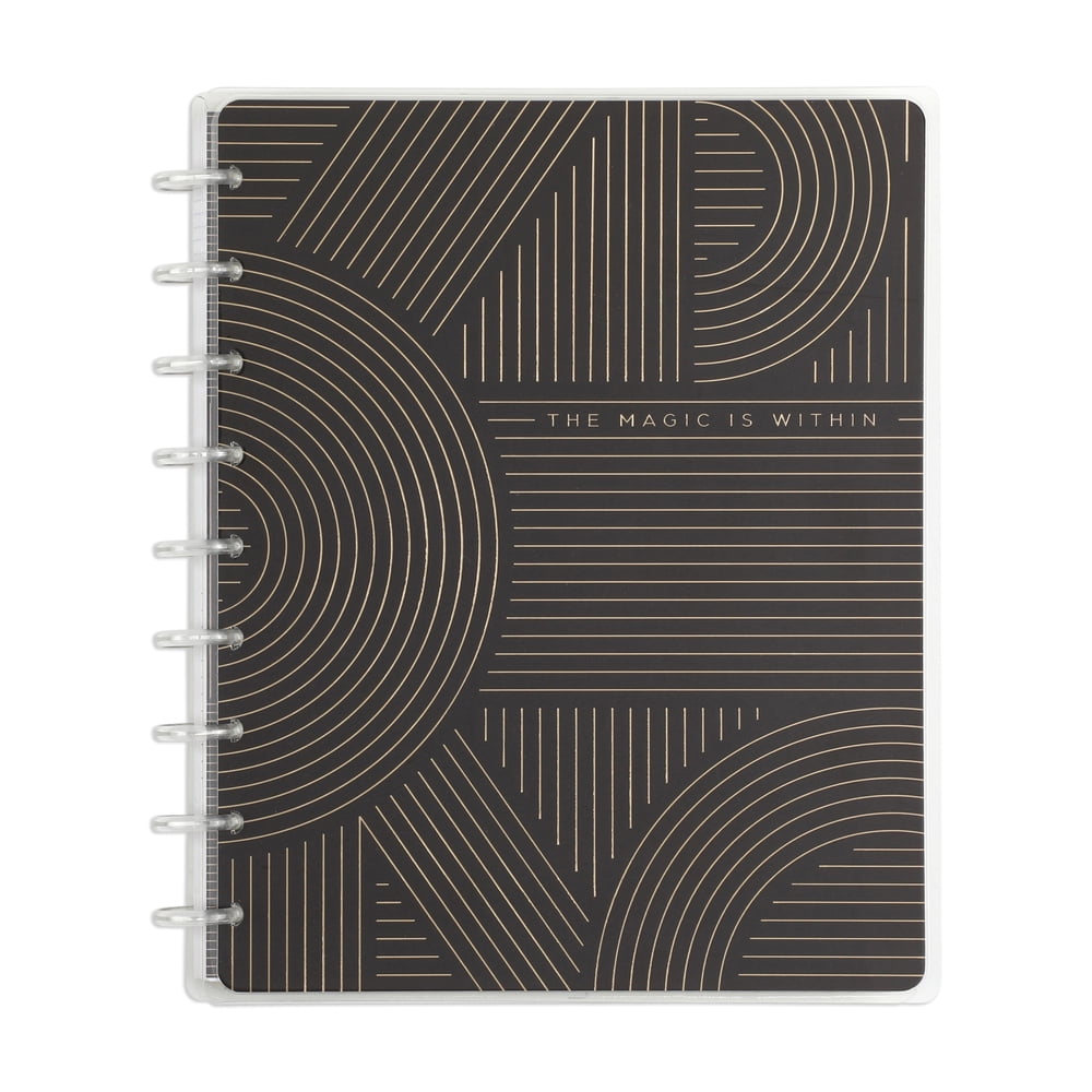 Happy Planner 60 Page Blank Page Dot Lined Notebook with 3 Dividers, Realign, Classic Sized 9.25" x 7"