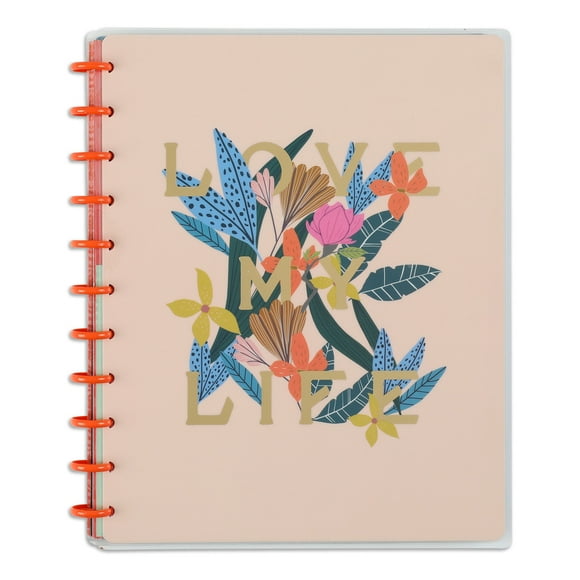Happy Planner 60 Page Dot Lined Notebook with 3 Dividers, Jewel Tone Jungle Theme, Big Sized 8.5" x 11"