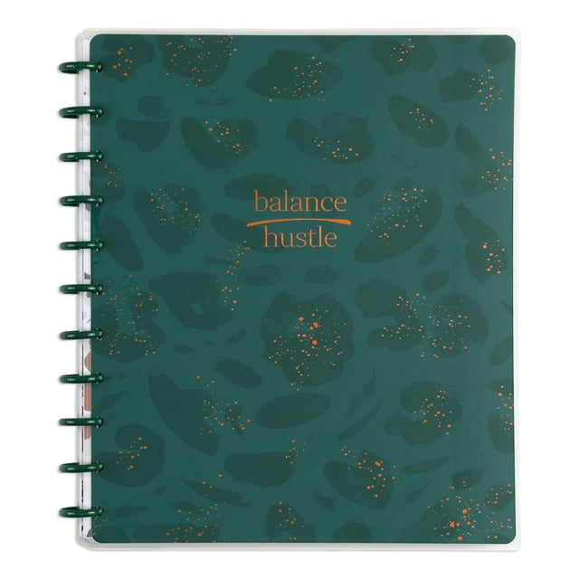 Happy Planner 60 Page Dot Lined Notebook with 3 Dividers, Teacher Notes, Big Sized 8.5” x 11”