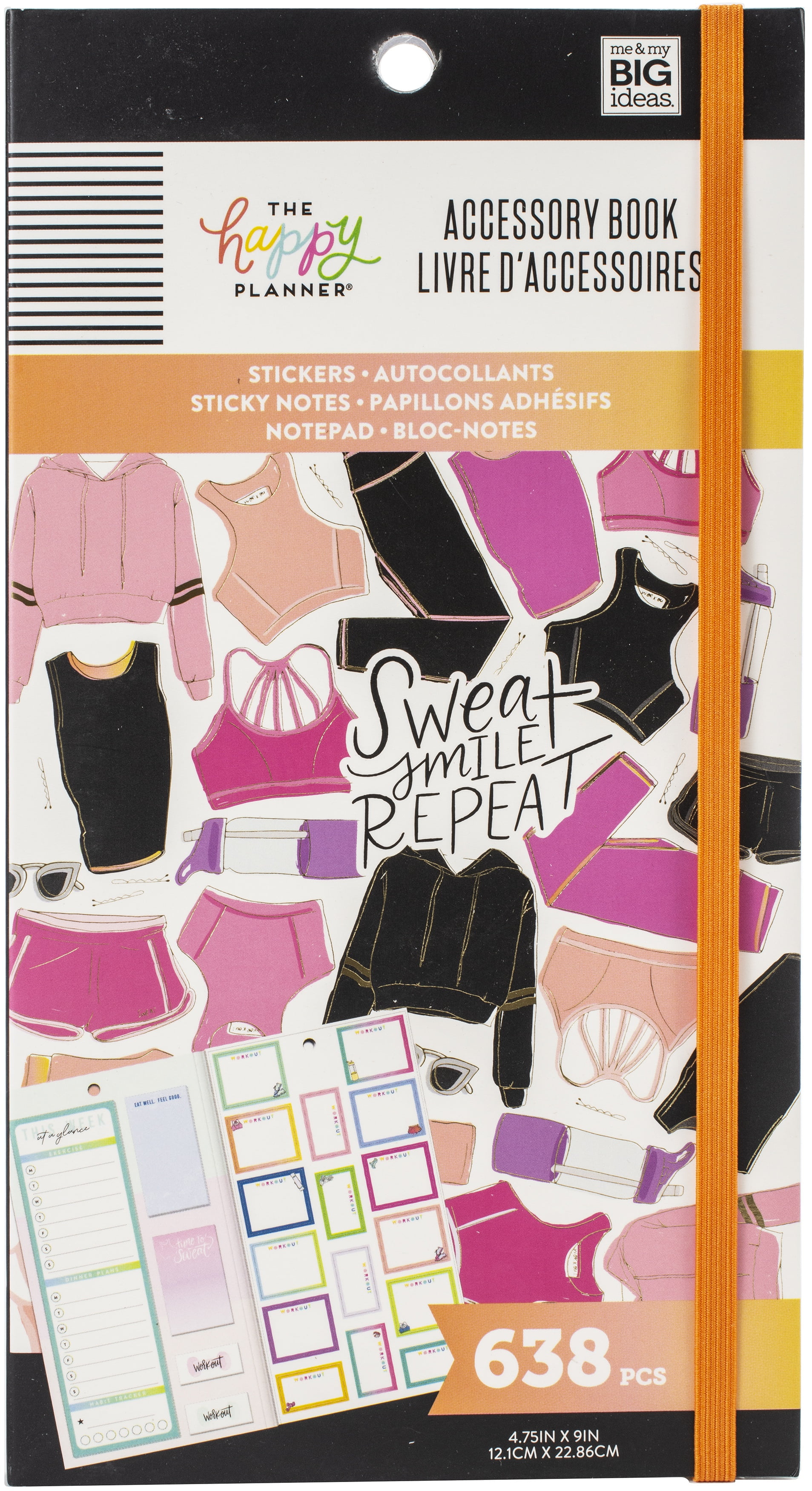 Happy Planner Accessory Book Fitness 638 Pkg Walmart Happy Planner Accessory Book Fitness 638 Pkg Walmart