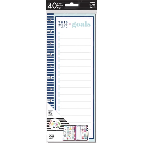 Happy Planner Big Folded Fill Paper 40/Pkg-This Weeks Goals