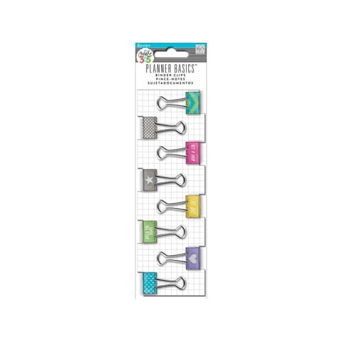 Small Binder Clips – .75 Inch, 8-Pack Assorted Colors, Rust-Resistant Metal For Paper & Office Use