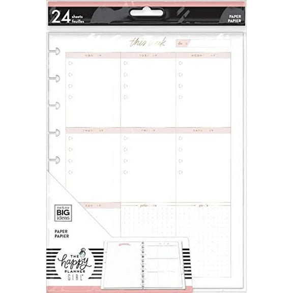 Happy Planner Classic Fill Paper 24/Pkg-Minimalist Weekly