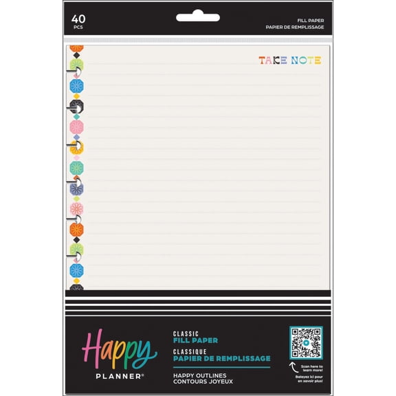 Happy Planner Classic Fill Paper-Happy Outlines