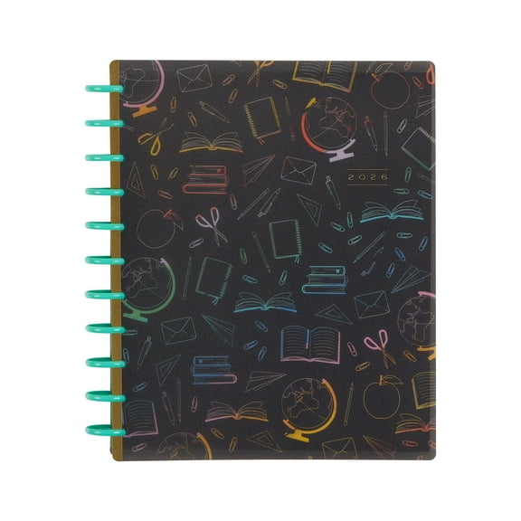 Happy Planner Classroom Plans Teacher Planner - 12-Month Academic, July 2025-2026, Red