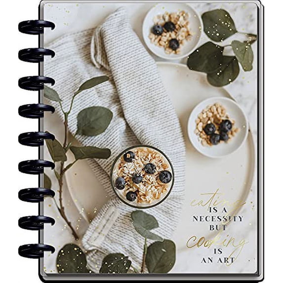 The Happy Planner Daily 12 Month Planner Jan 2022 Dec 2022 Daily, Weekly & Monthly Disc-Bound Pages Meal Planning Layout Recipe Organization - Foodie Theme Classic Planner 9.75 x 7.5