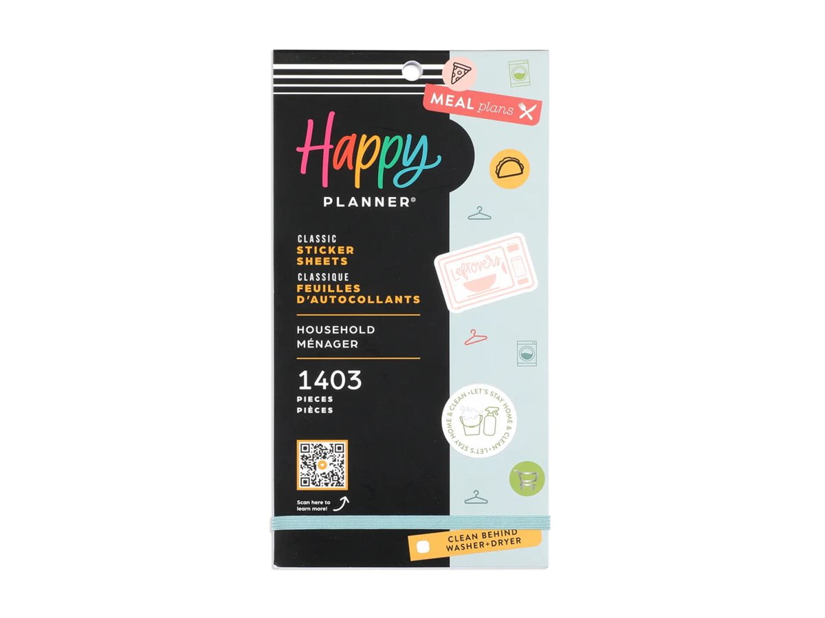 Happy Planner Daily Chores - Decoration adhesive set - 1403 pieces - 30 sheets - paper