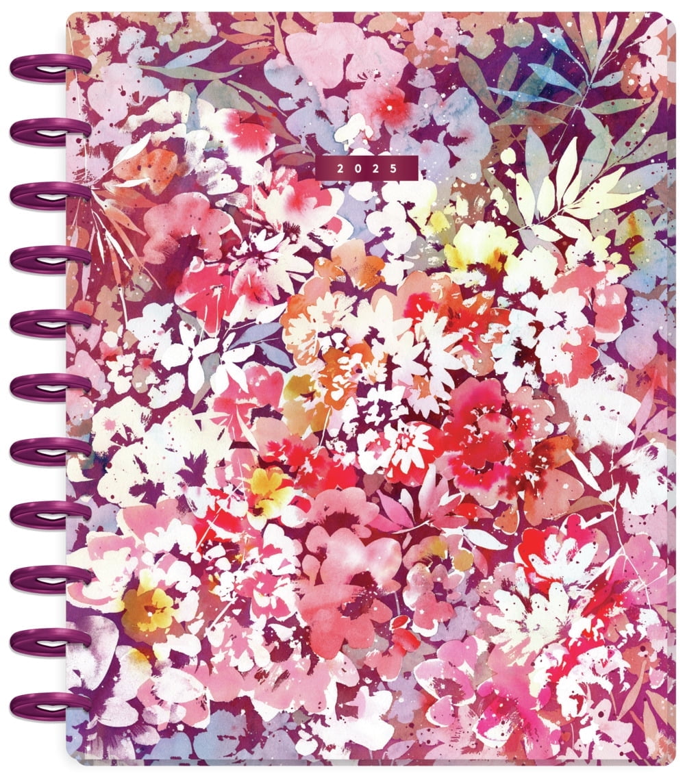 Happy Planner Dated 12 Month Planner, January 2025  December 2025, Horizontal Layout, Serene Garden, Big Sized Planner 8.5 x 11