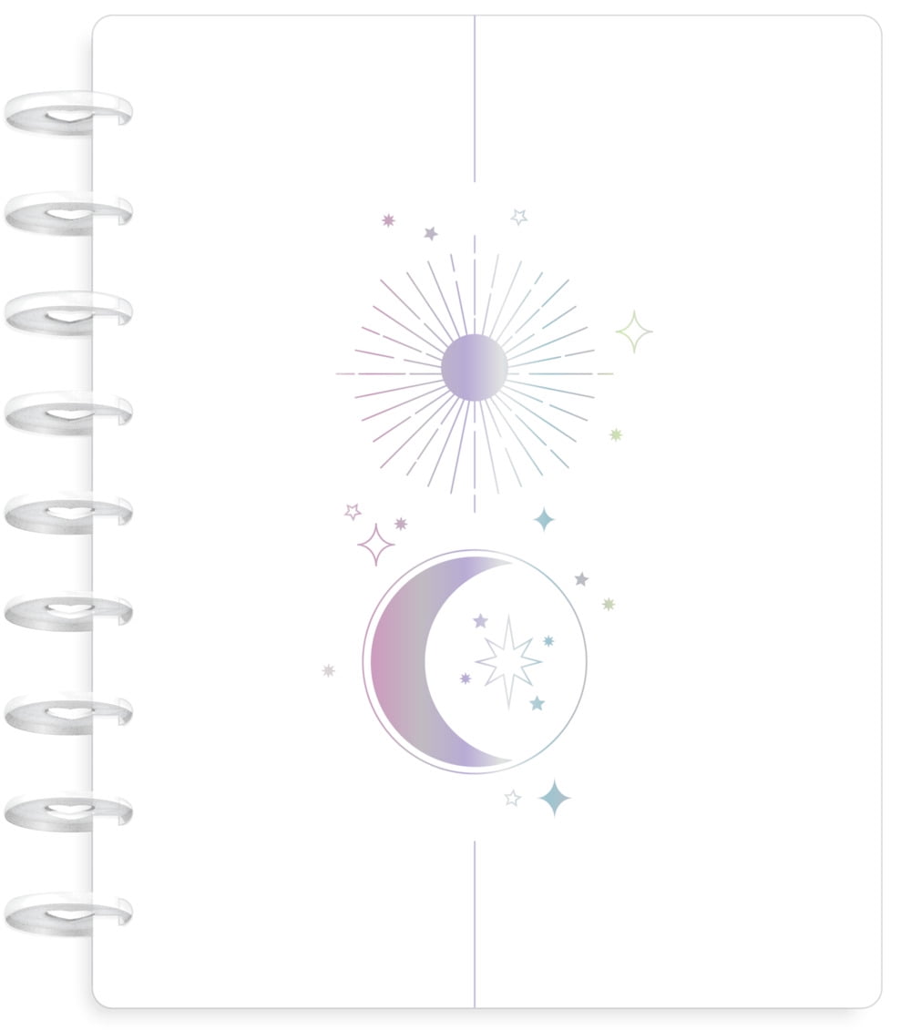 Happy Planner Dated 12 Month Planner, January 2025  December 2025, Horizontal Layout, Sun & Stars, Classic Sized 9.25 x 7