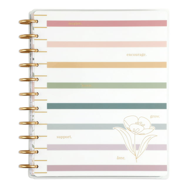 Happy Planner Dated 12 Month Planner, July 2023 – June 2024, Homeschool Layout, Subtle Sophisticated, Big Sized Planner 8.5” x 11”