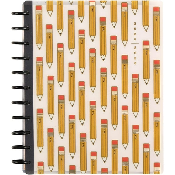 Happy Planner Disc-Bound 12-Month July 2025–June 2026 Planner with 3 Extra Months, Big Size, Teacher Layout, School Days