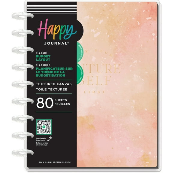Happy Planner Disc Bound Guided Journal-Textured Canvas Budget