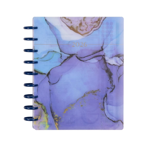 Happy Planner Monthly Weekly Classic PlannerJan- December 2026 Ethereal Elements, 2 Sticker Sheets Included, Disc Bound