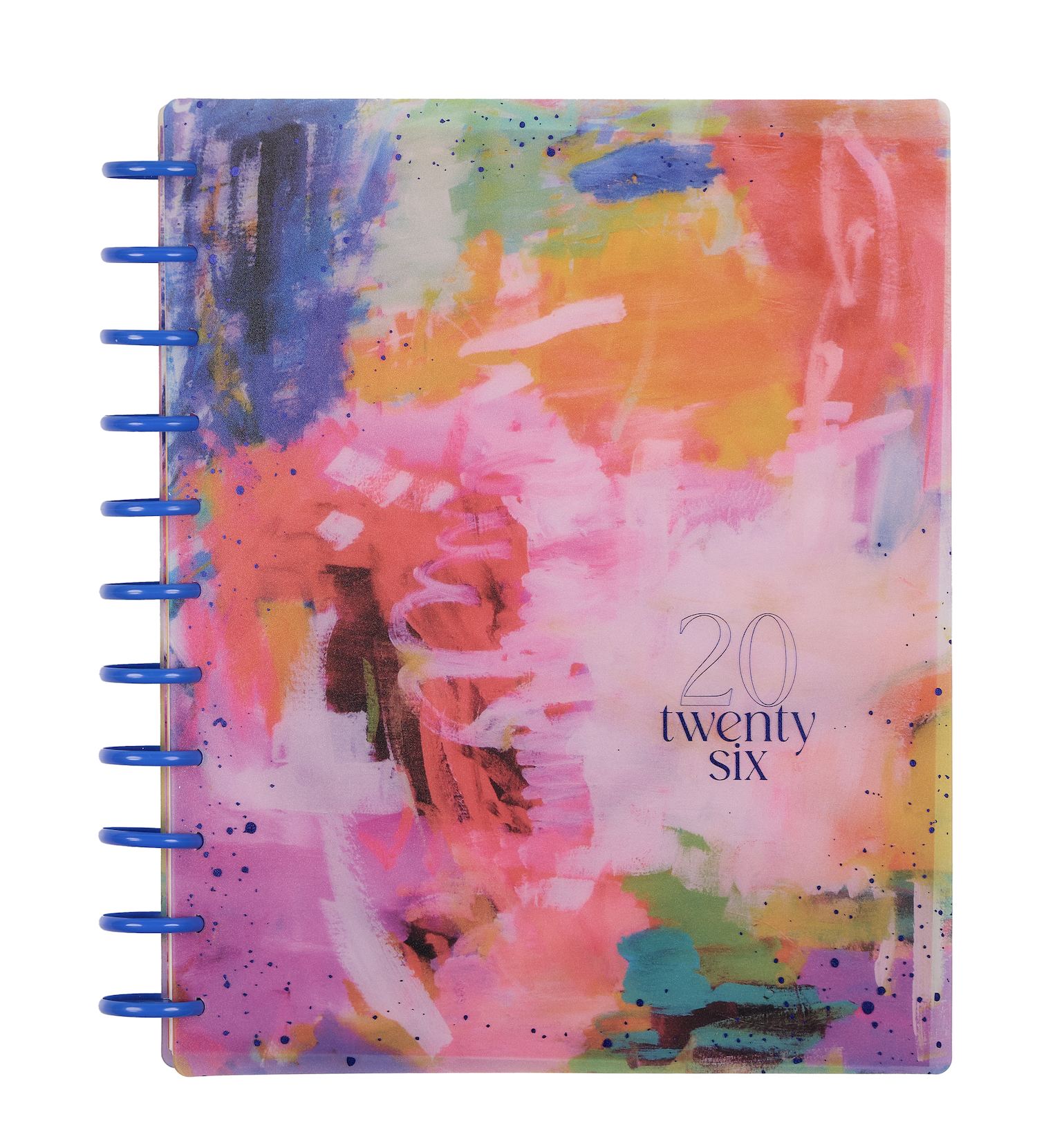 Happy Planner Monthly Weekly Big PlannerJan- December 2026 Bright & Bushy, 2 Sticker Sheets Included, Disc Bound