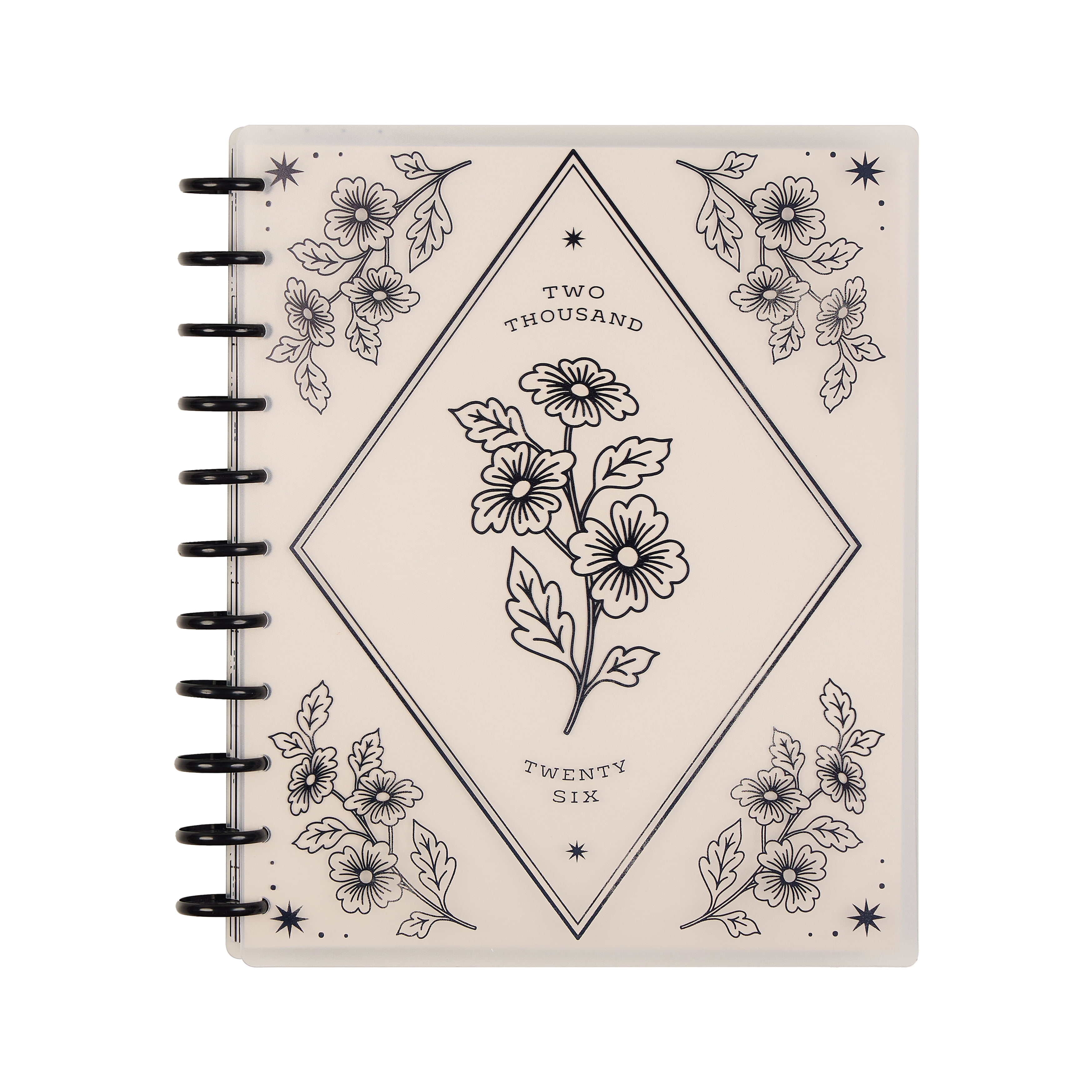 Happy Planner Monthly Weekly Big PlannerJan- December 2026 Ink & Ivy, 2 Sticker Sheets Included, Disc Bound