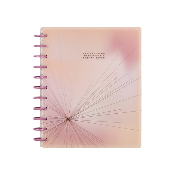 Happy Planner Gradient Glow Dated 12-Month Planner, July 2026 – June 2027, Big Size, Horizontal Layout, Disc-Bound, 3 Bonus Months, 2 Sticker Sheets, 8.5" x 11"