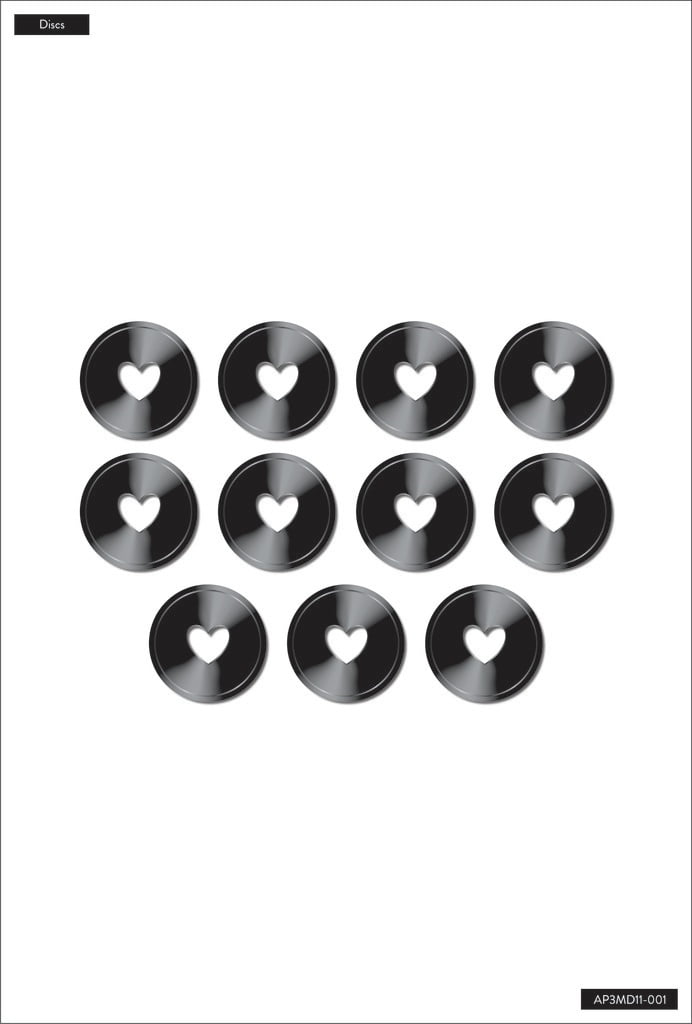 Happy Planner Metal Expander Discs 11/PkgBlack