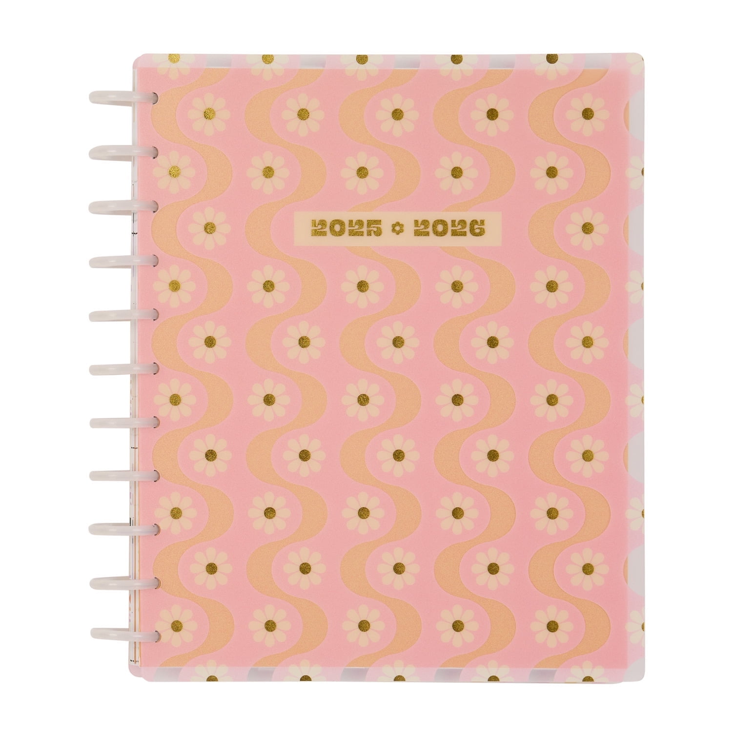 Happy Planner Monthly Weekly Big Planner (8.5 x 11) Pastel Petals 12 Month July 2025-June 2026 Disc Bound Planner
