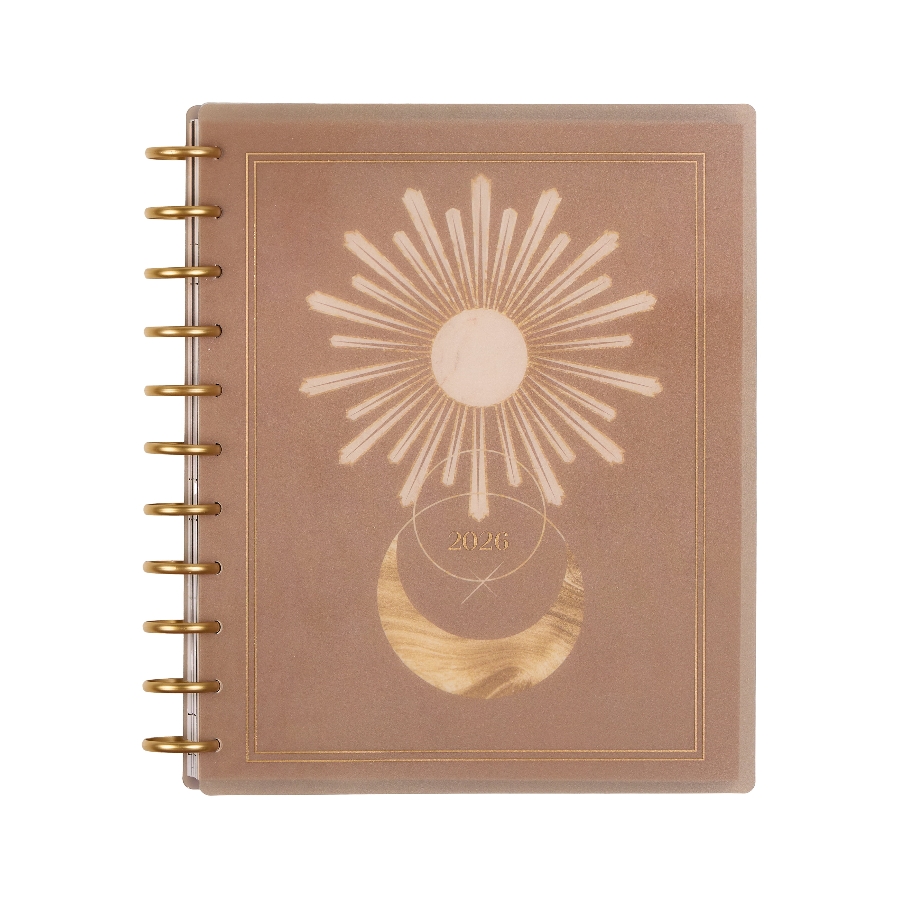 Happy Planner Monthly Weekly Big PlannerJan- December 2026 Star Lover, 2 Sticker Sheets Included, Disc Bound