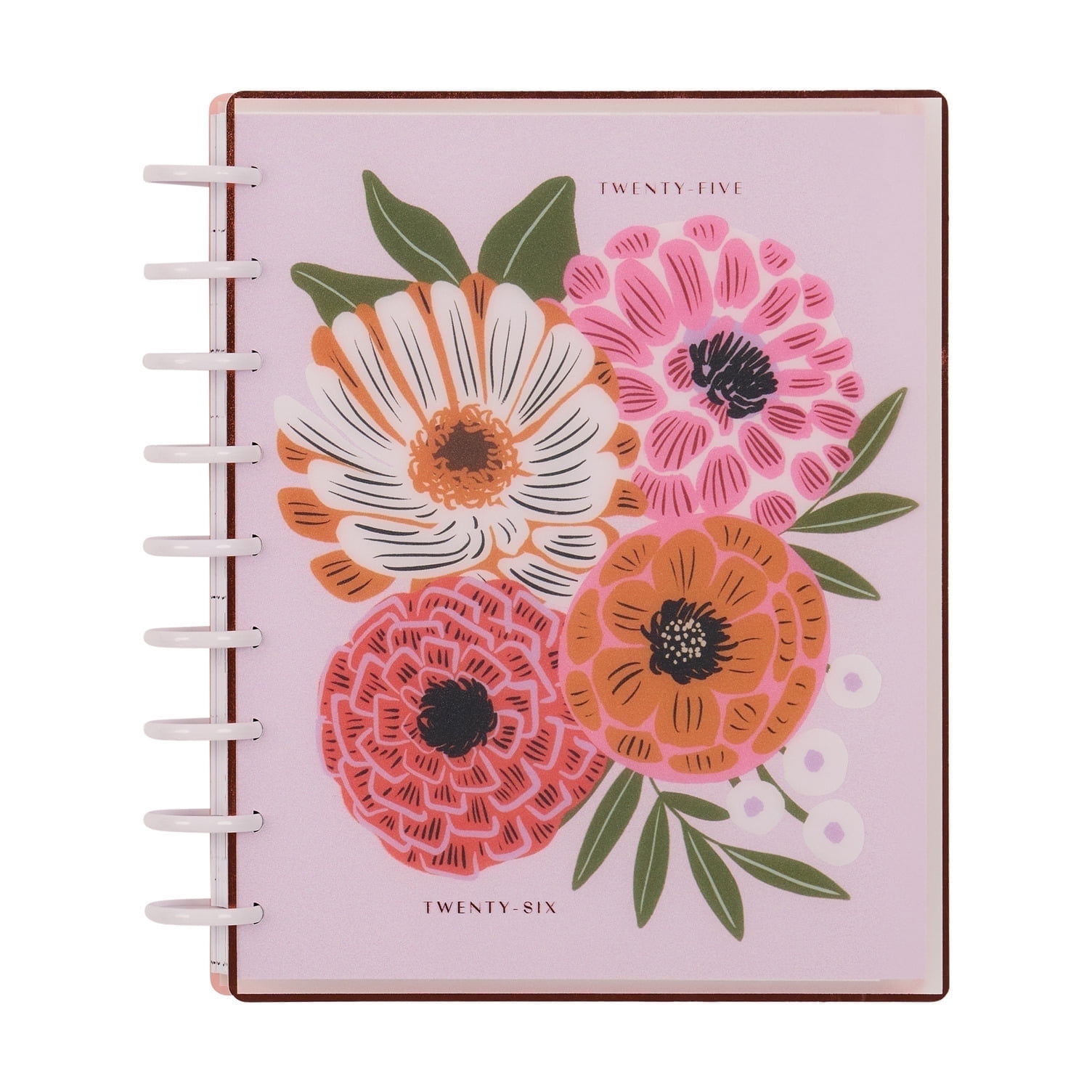 Happy Planner Monthly Weekly Classic Planner (7 x 9.25) Feathered Flora 12 Month July 2025-June 2026 Disc Bound Planner