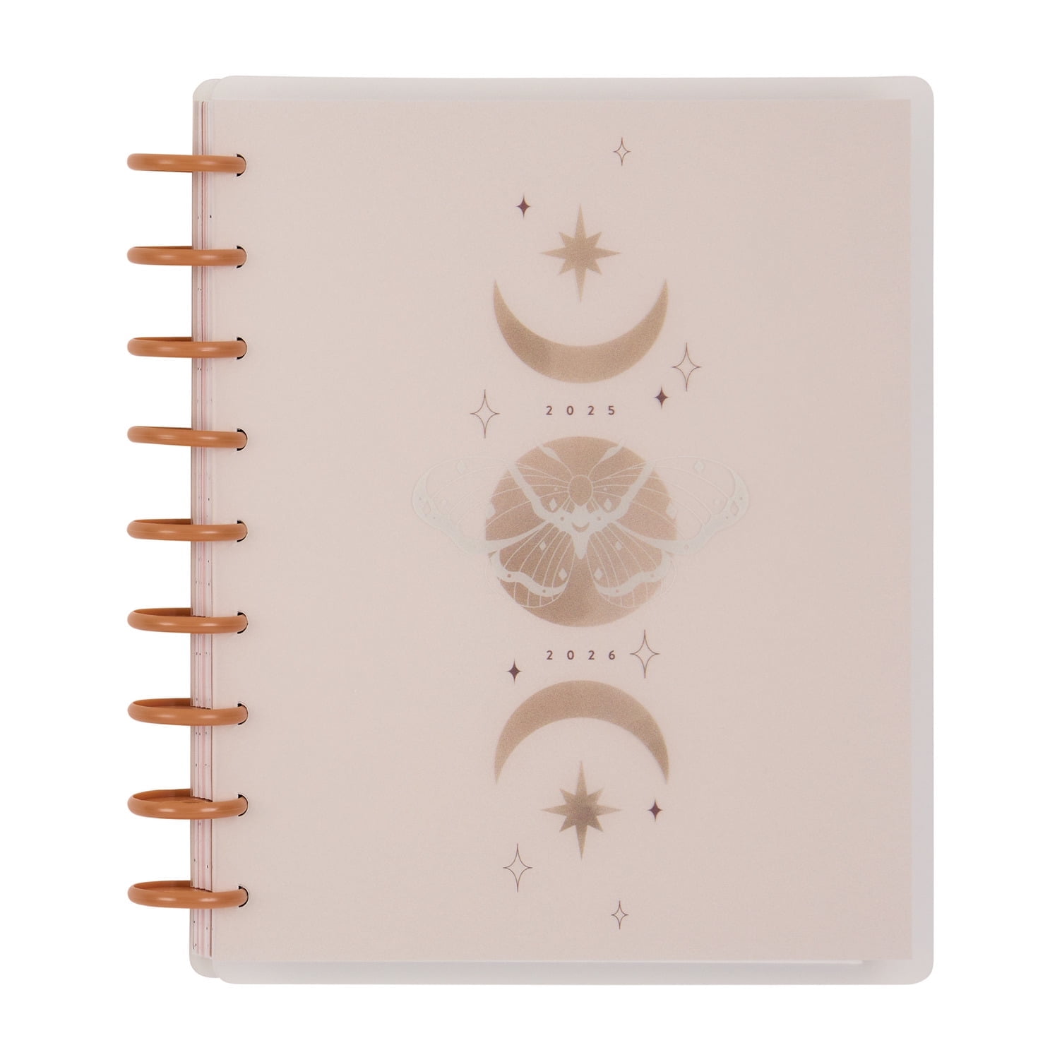 Happy Planner Monthly Weekly Classic Planner (7 x 9.25) Muted Mariposa 12 Month July 2025-June 2026 Disc Bound Planner