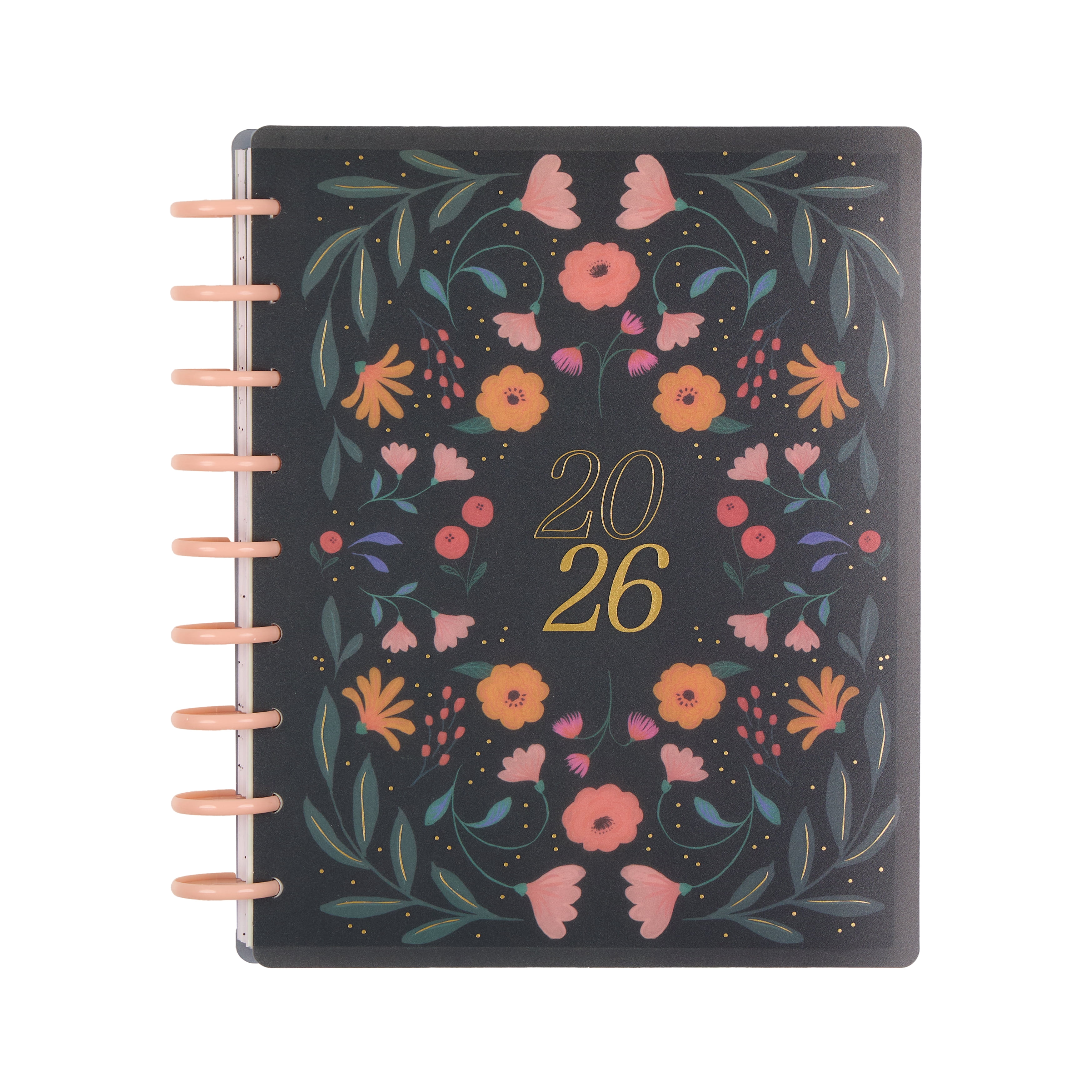 Happy Planner Monthly Weekly Classic PlannerJan- December 2026 Happy Hoppies, 2 Sticker Sheets Included, Disc Bound