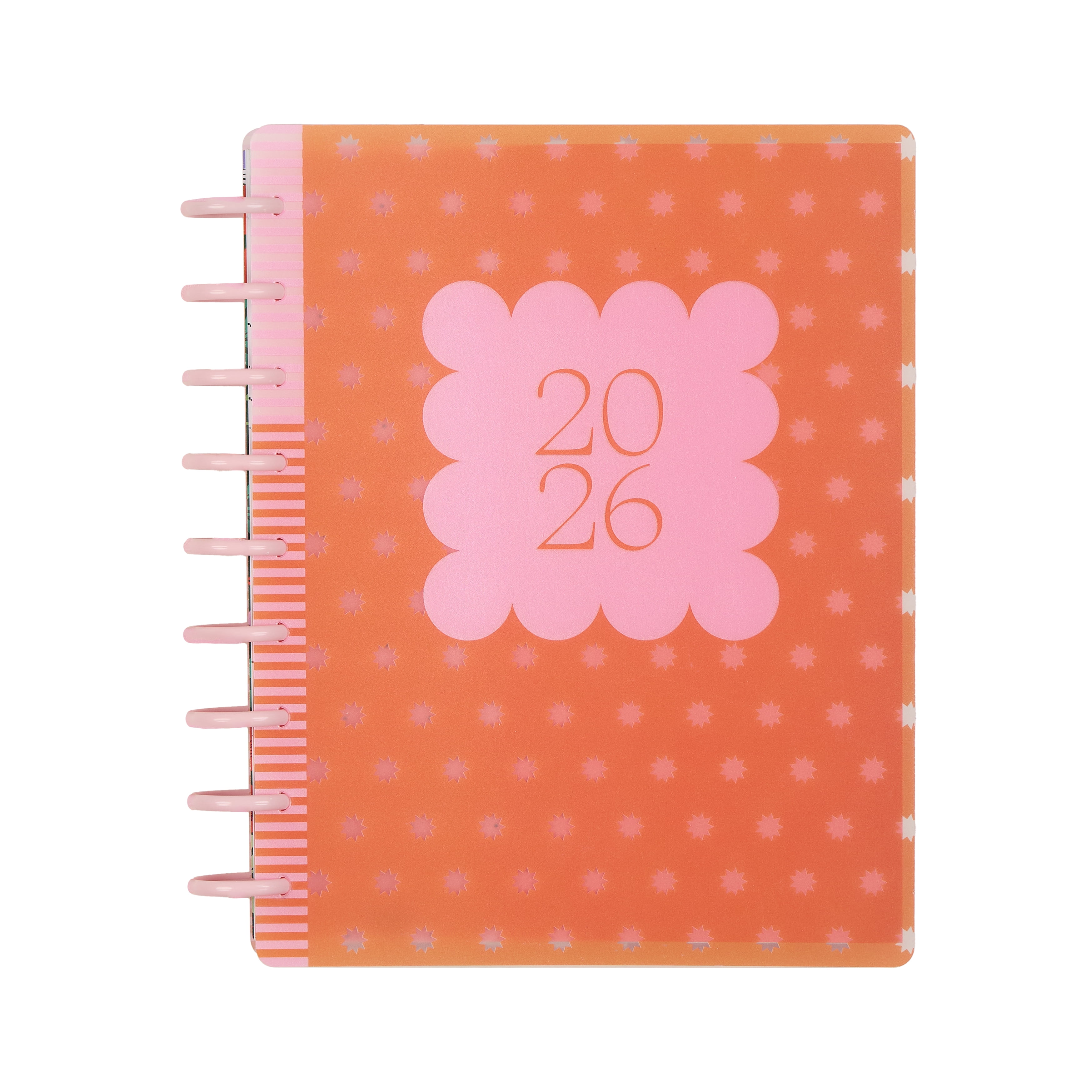 Happy Planner Monthly Weekly Classic PlannerJan- Decenber 2026 Color Beat, 2 Sticker Sheets Included, Disc Bound