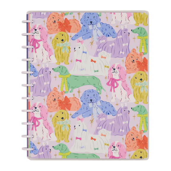 The Happy Planner Pawsitive Seasonal Dogs Dot Grid Big Notebook 8.5" 11" 60-Page Dot-Grid Notebook, Disc-Bound, Dog-Themed Artwork, Big Planner Size