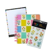 The Happy Planner Planning 101 Classic Undated Planner Starter Bundle   Classic Size 7    9.25    Horizontal Layout, Undated Planner + 20 Sheets Filler Paper + 10 Sheets Blooming Stickers