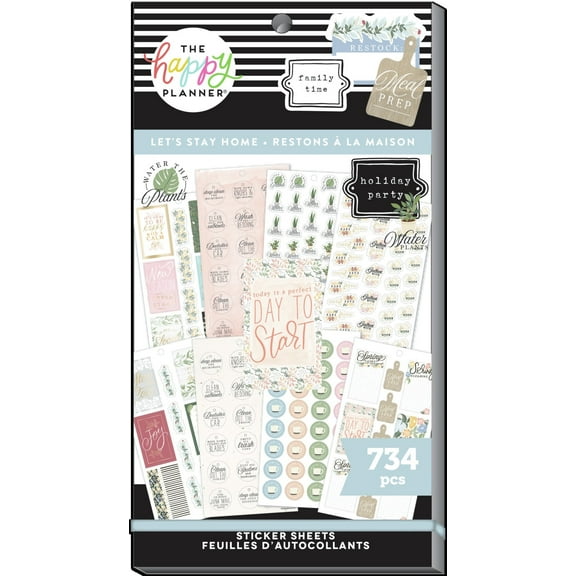 Happy Planner Sticker Value Pack 30/Sheets-Let's Stay Home - Classic