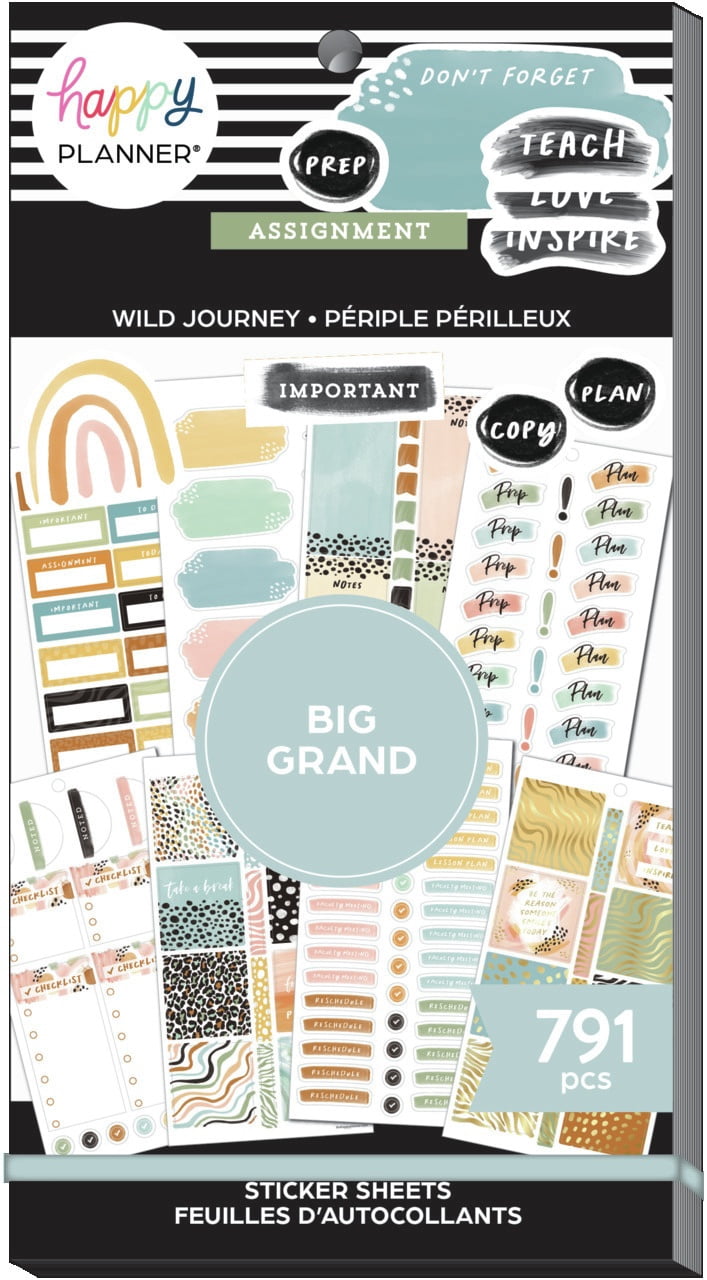 Happy Planner Sticker Value Pack 30/Sheets-Wild Journey - Walmart.com