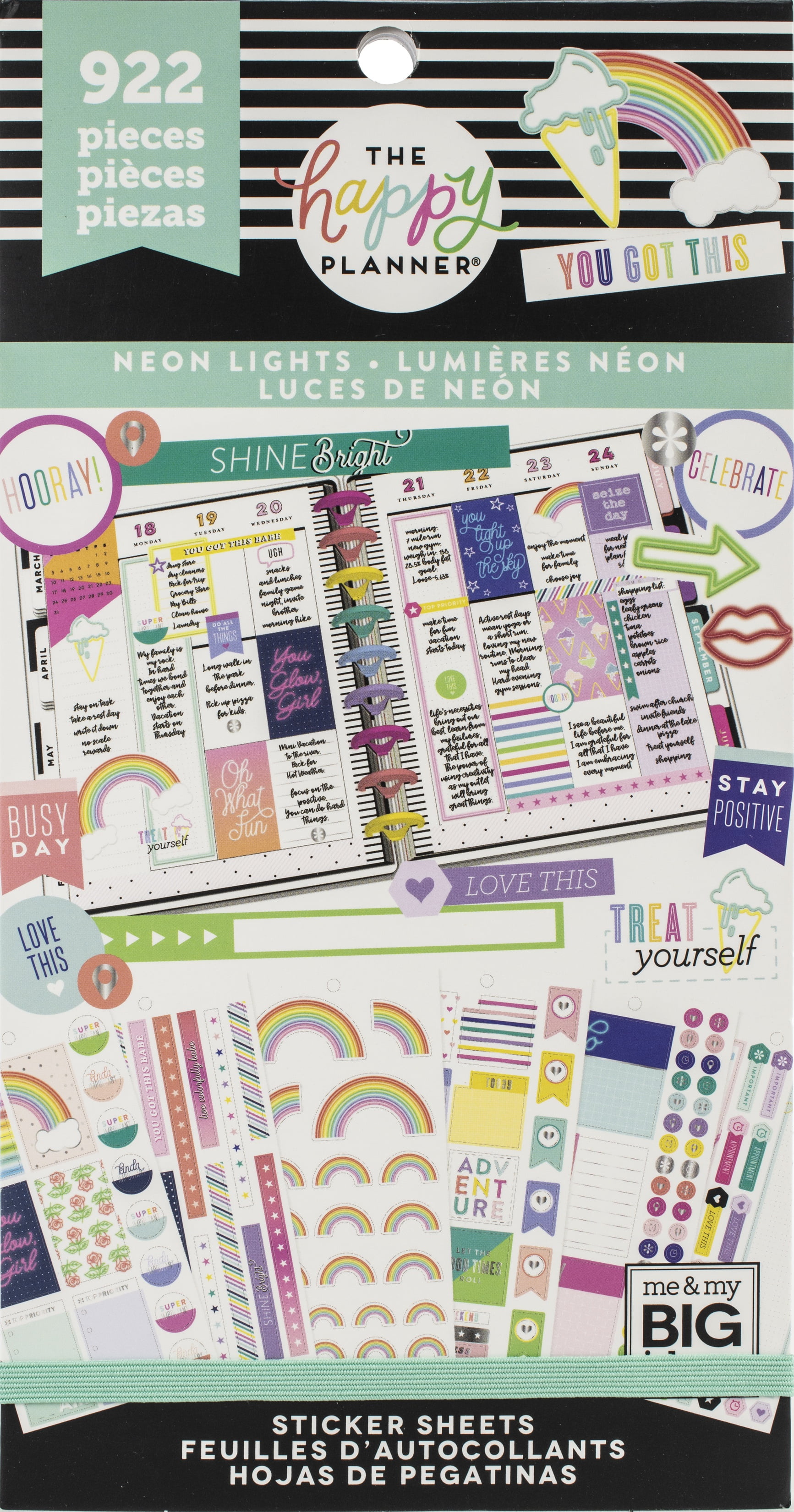 Happy Planner Sticker Value Pack-Neon Lights, 922/Pkg - Walmart.com